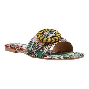 Steve Madden Women's Merla Tropical Print Slide Sandals Multi Size 9